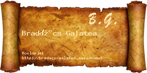 Bradács Galatea névjegykártya